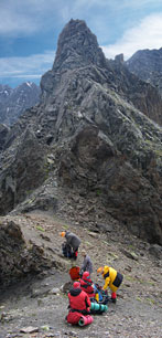 На седловине перевала Южный Ротшрагенйох в Эцтальских Альпах