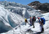 Ледопад на леднике в Эцтальских Альпах
