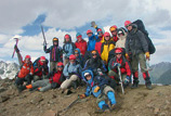 Члены Нижегородского горного клуба на перевале Тянь-Шаня