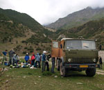 Туристский транспорт на Киргизском хребте